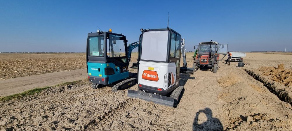 Usługi minikoparka.   transport lawetą, wykop, prace ziemne, wozidło