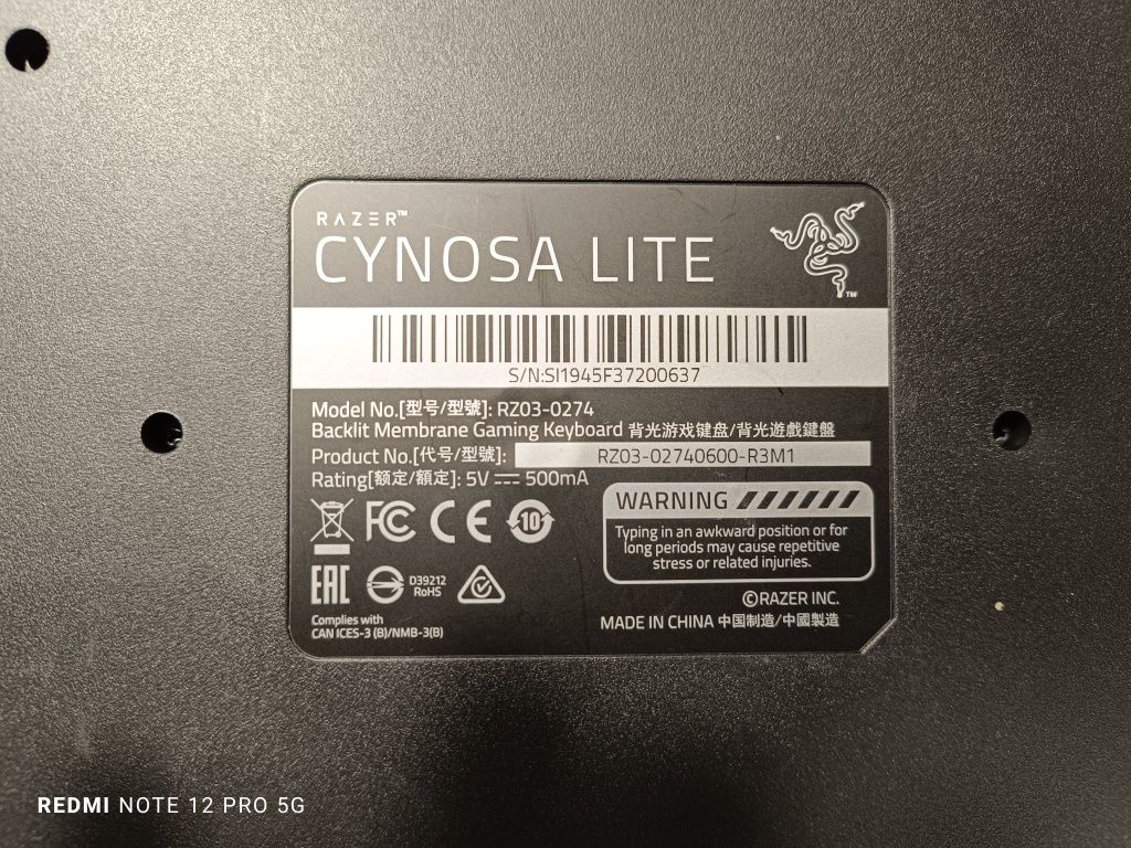 Razer Cynosa Lite RGB