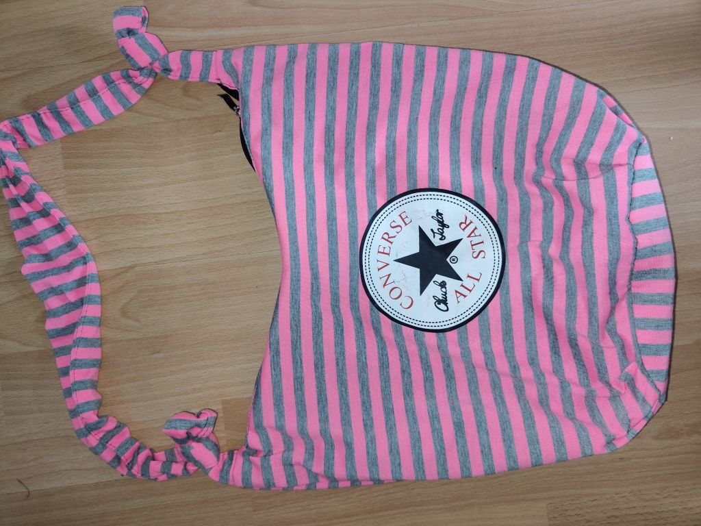 Markowa torebka hobo shopper Converse All Star różowa wygodna sportowa