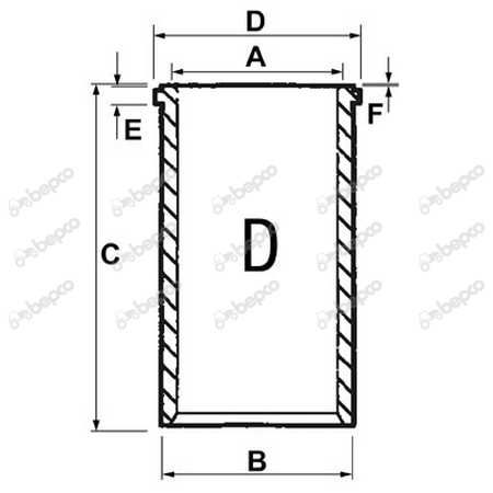 Tuleja Honowana Ø 101.05 X 104.20mm 227.28mm  35-15 MF Perkins Massey