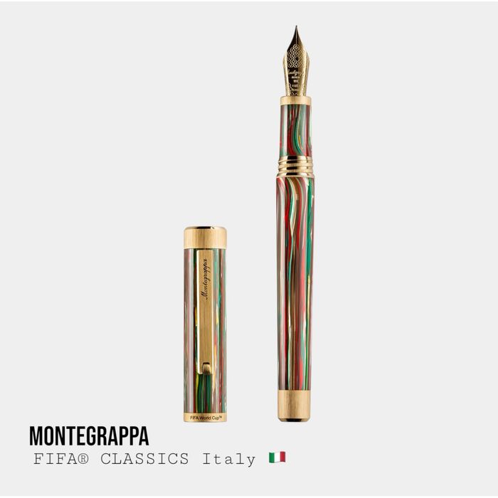 Пір’яна Ручка Montegrappa FIFA Italy | Ліміт 100 шт | 14K золоте перо