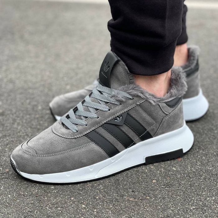 Чоловічі топові зимові кросівки на хутрі adidas40-44