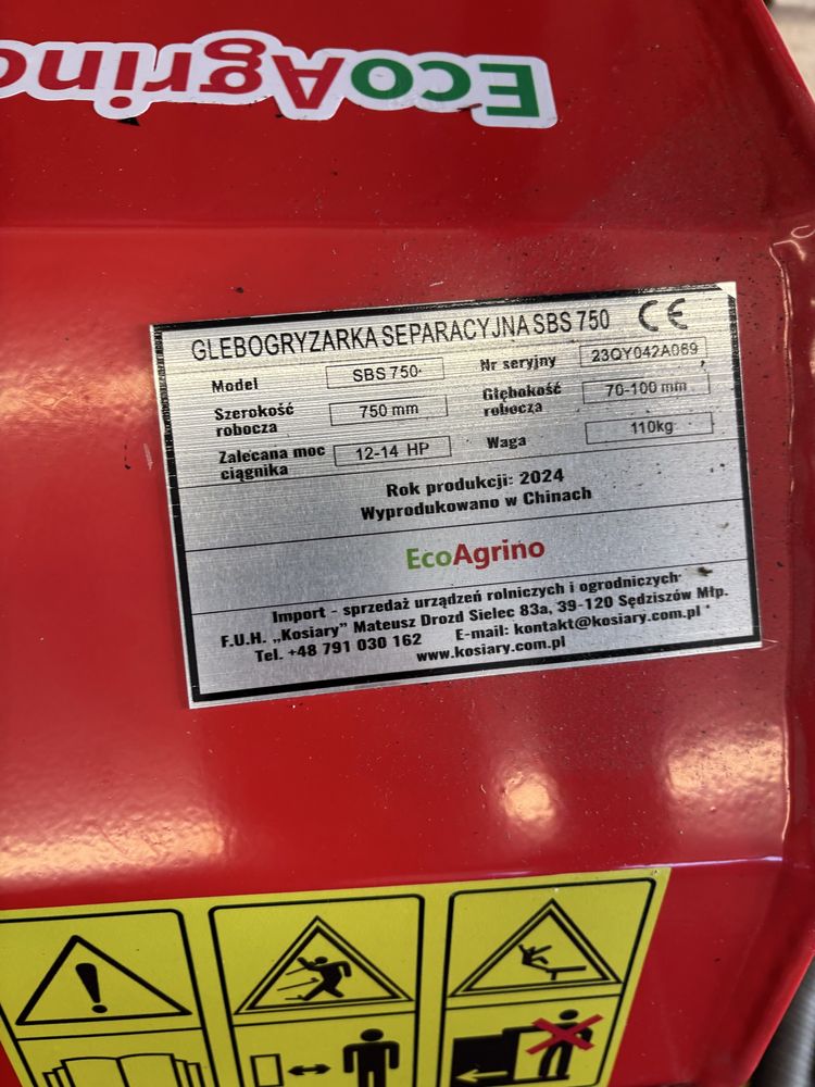 Glebogryzarka separacyjna ZESTAW ciagnik