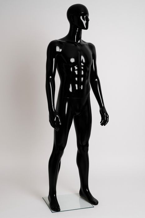 Manekin męski czarny połysk, Całopostaciowy