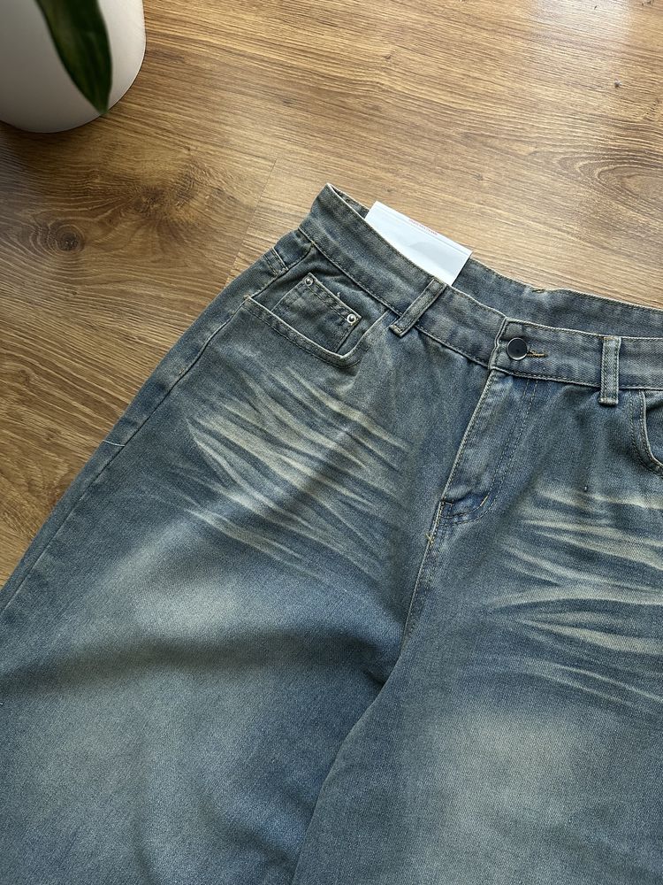 Baggy opium shorts Широкі джинсові шорти washed jaded bershka sk8 реп