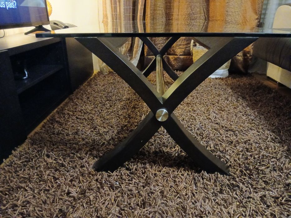 Mesa de centro em vidro