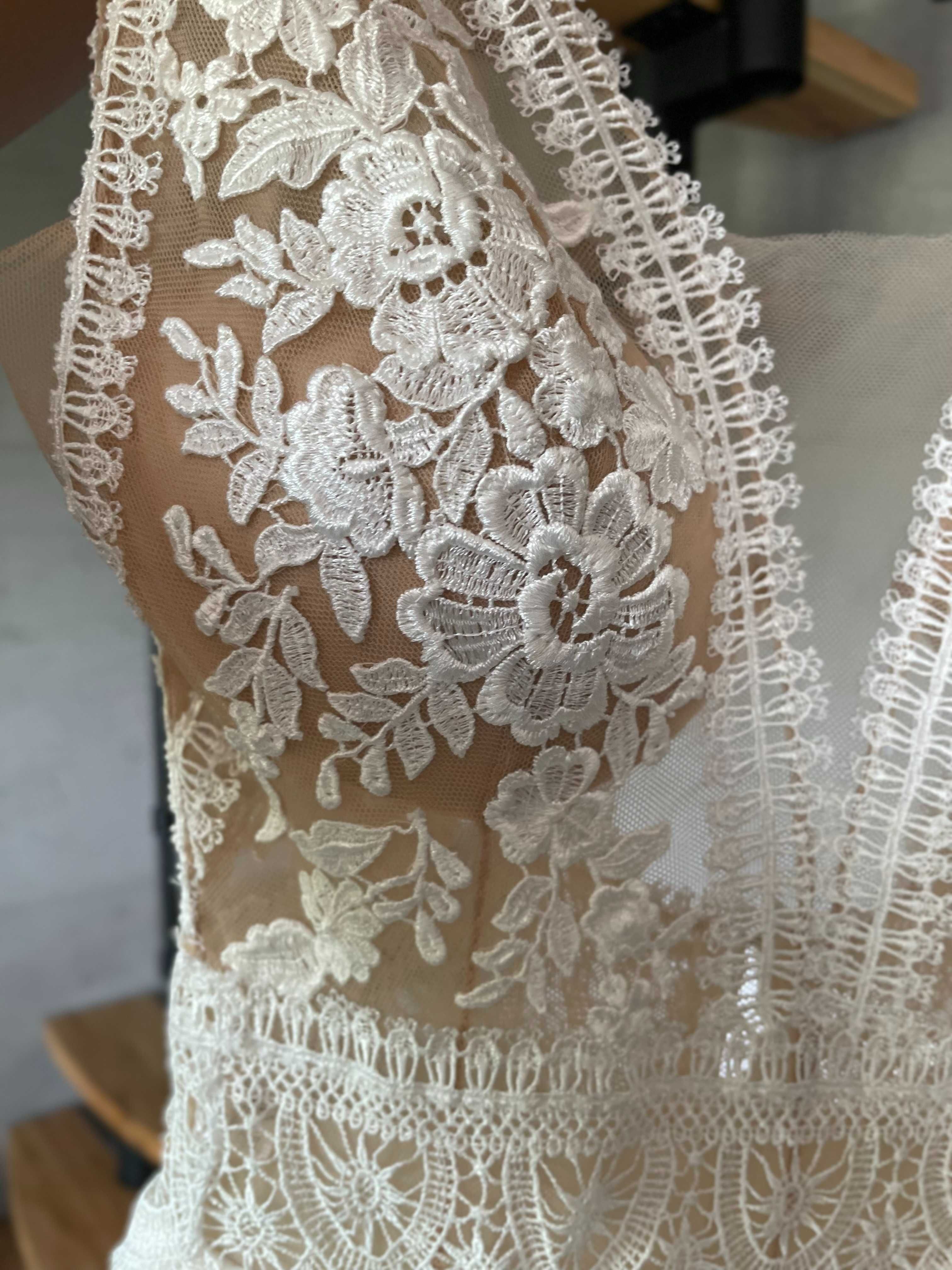 Suknia Ślubna Elizabeth rozmiar S/36 BOHO, RUSTYKALNA