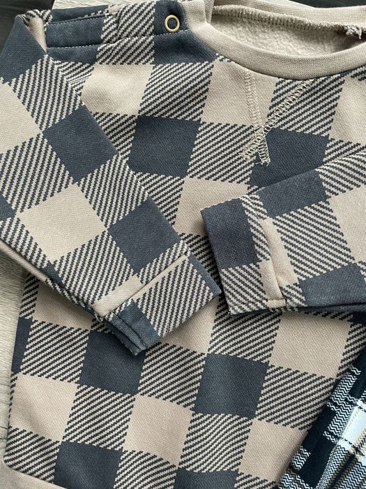 Костюм в клітинку набір комплект набор світшот штани піжама 80 86 Geor