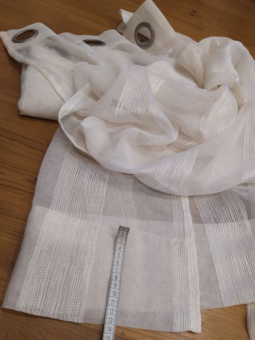 Лляна тюль на люверсах