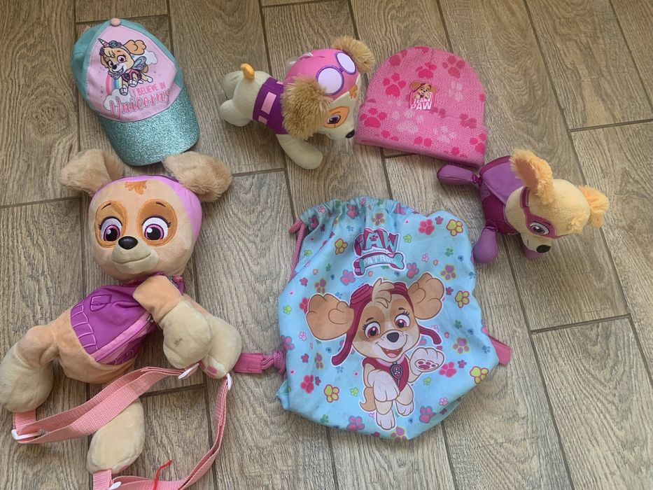 Щенячий патруль Скай, шапка, рюкзак, іграшка