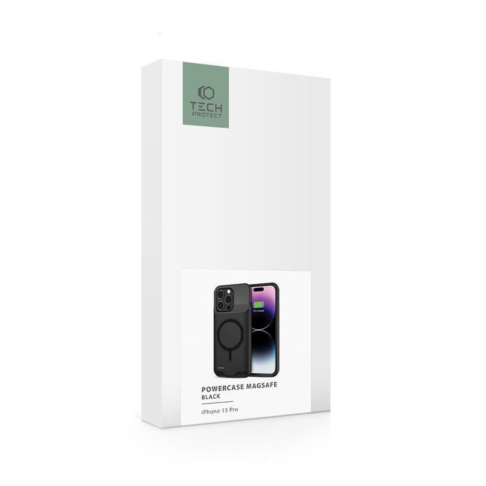 Tech-Protect Powercase Magsafe 7000Mah Iphone 15 Pro Black