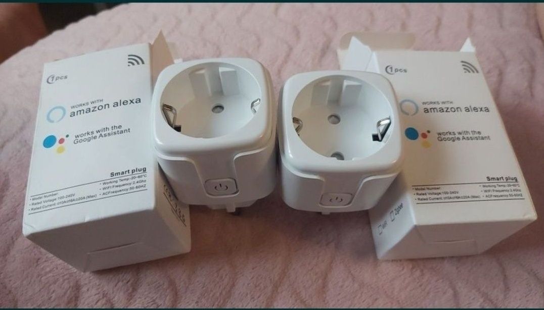 2x Gniazdko Wtyczka Inteligentne WiFi Smart Tuya Watomierz Czas