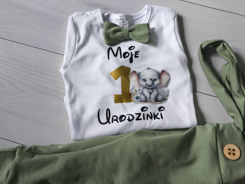 Komplet na urodzinki rok roczek mam 1 urodziny