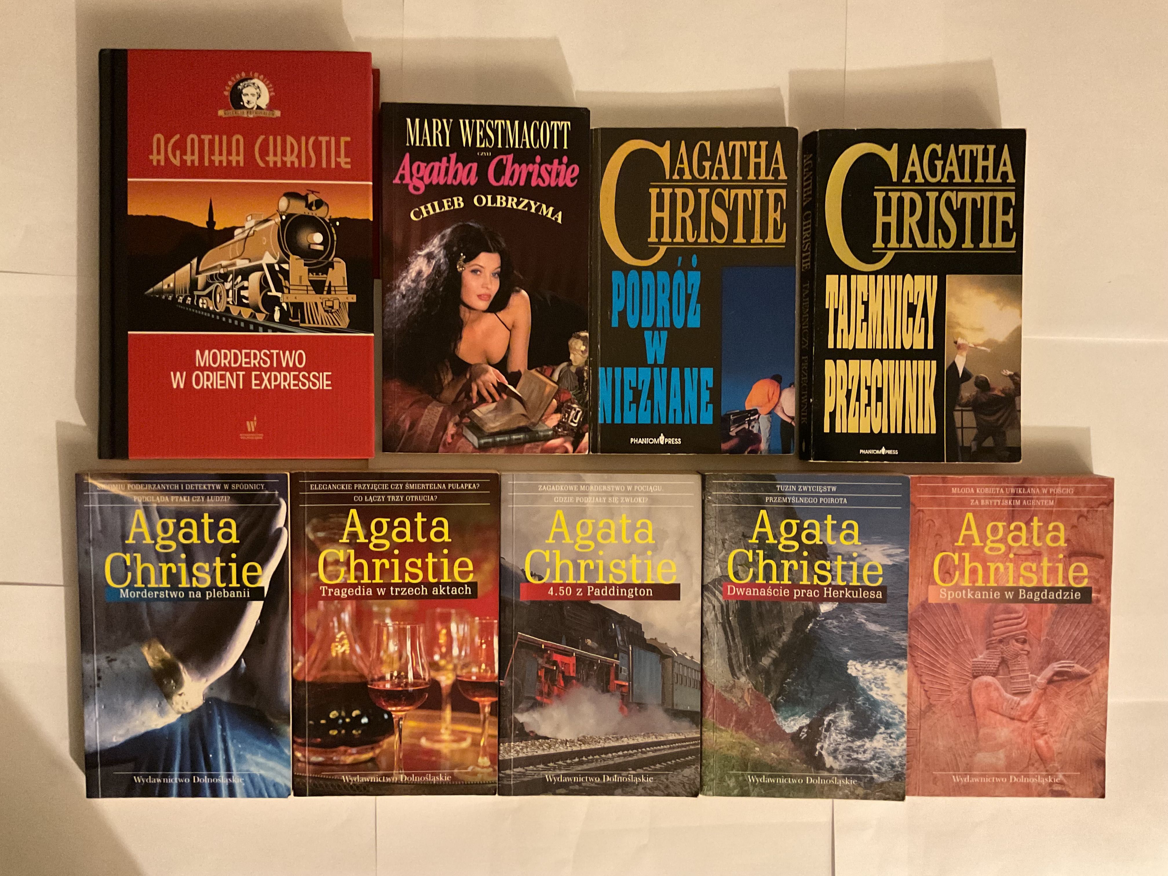 9 x Agata Christie, Chleb olbrzyma, Morderstwo w Orient Expressie,