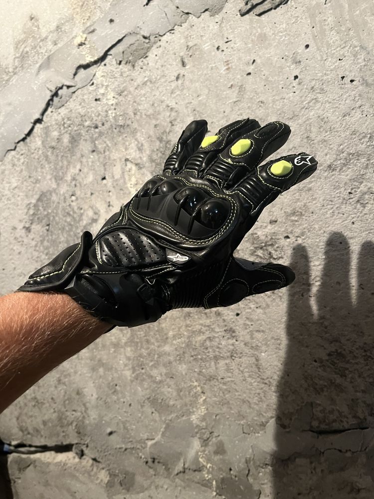 Мото перчатки alpinestars s1 шкіряні моторукавички