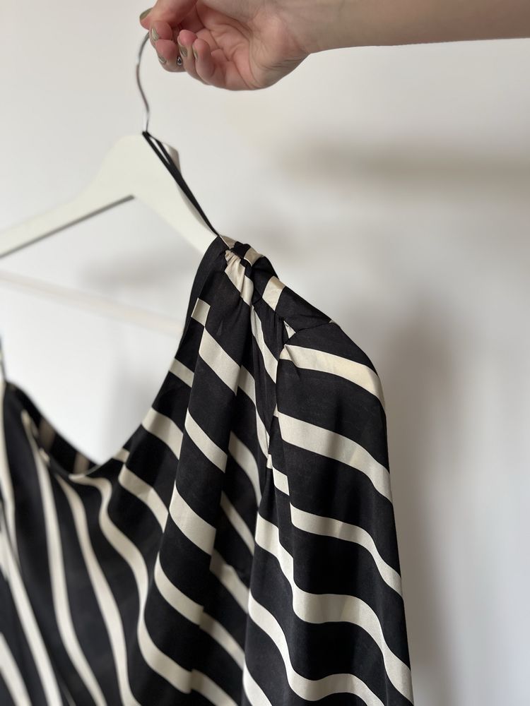 Bluzka na jedno ramię w paski H&M