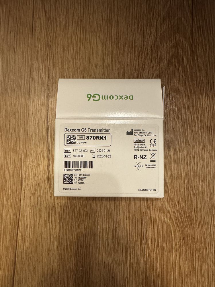 Transmiter dexcom g6 uzywany cukrzyca