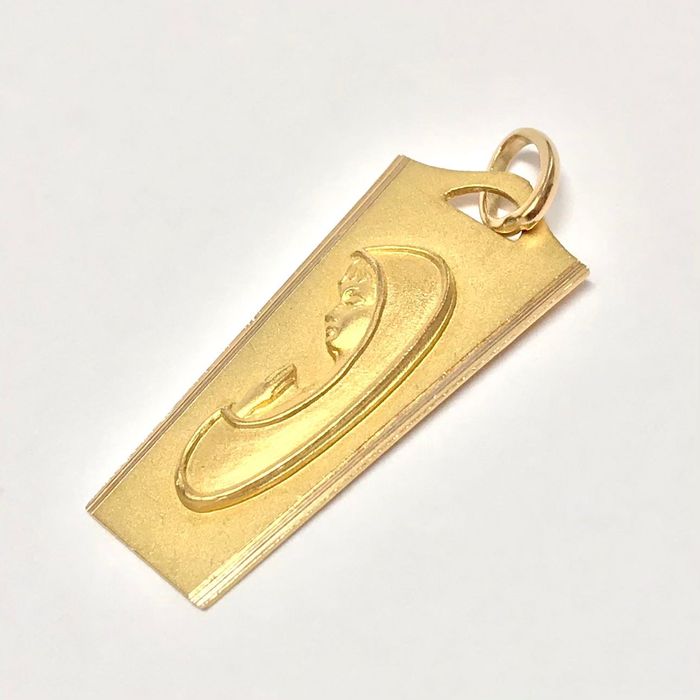 Złoty MEDALIK wisiorek 18K Matka Boska BOZIA 3cm