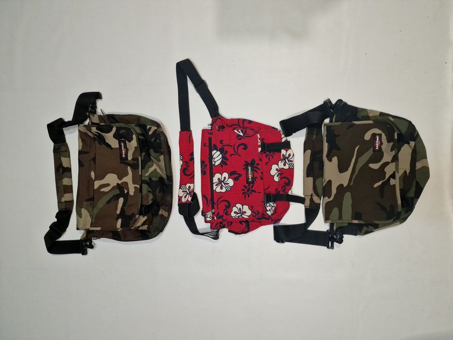 3 szt Torba EAStPAK na ramię moro kamuflaż  plecak torebka kwiaty