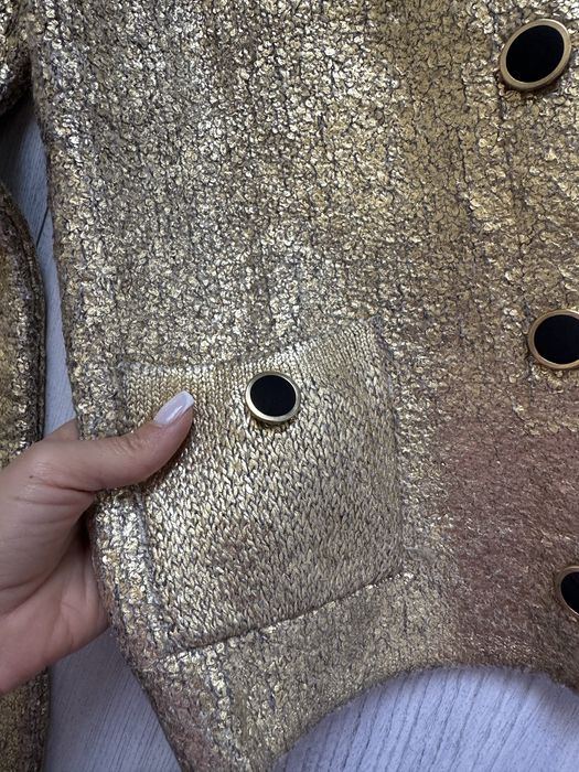 Золота золотая кофта зара Zara s m с м зара свитер світер светр