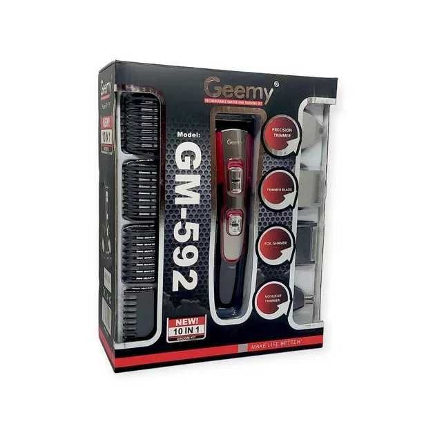 Машинка для стрижки та триммер для бороди Geemy GM-592 10 в 1