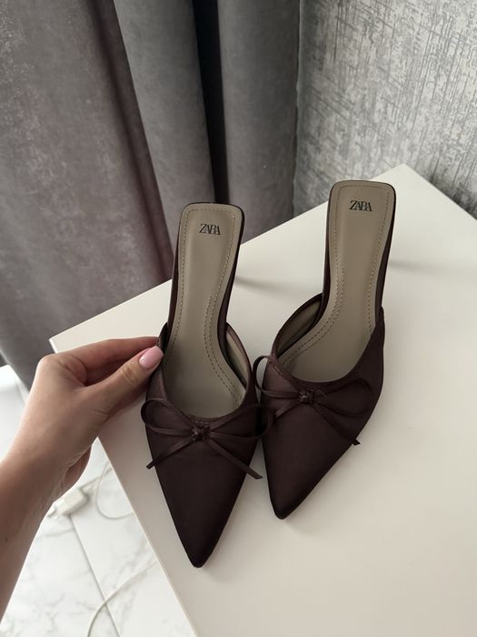 туфлі коричневі zara