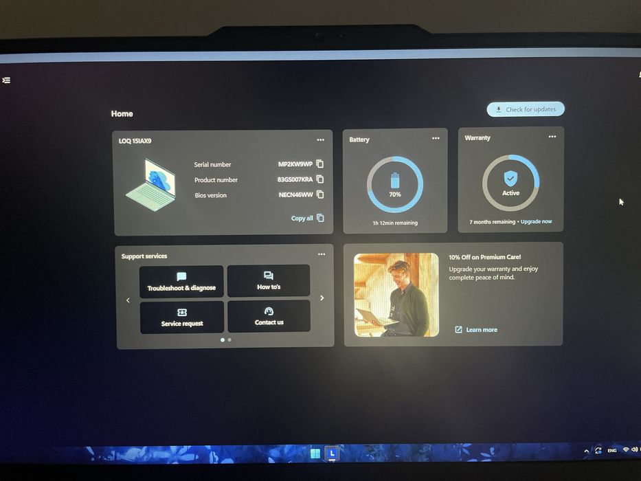 Lenovo LOQ 15IAX9 RTX3050 6gb, I5-12450HX, ddr5 16Gb 4800mhz, 1tb ssd