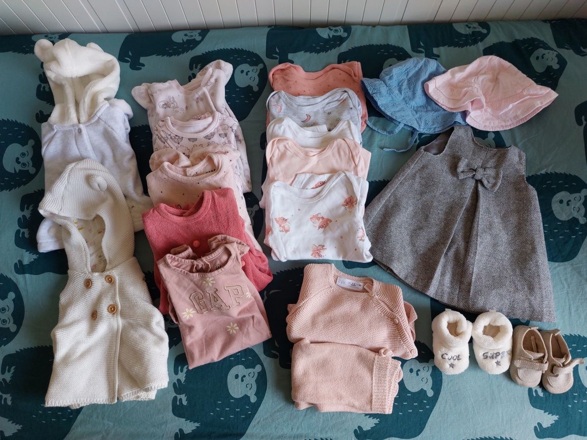 Conjunto de 19 peças de roupa de bebé 1-3 meses