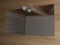 Espelho com Luminária Quadrada 1m x 50cm - Excelente Estado!