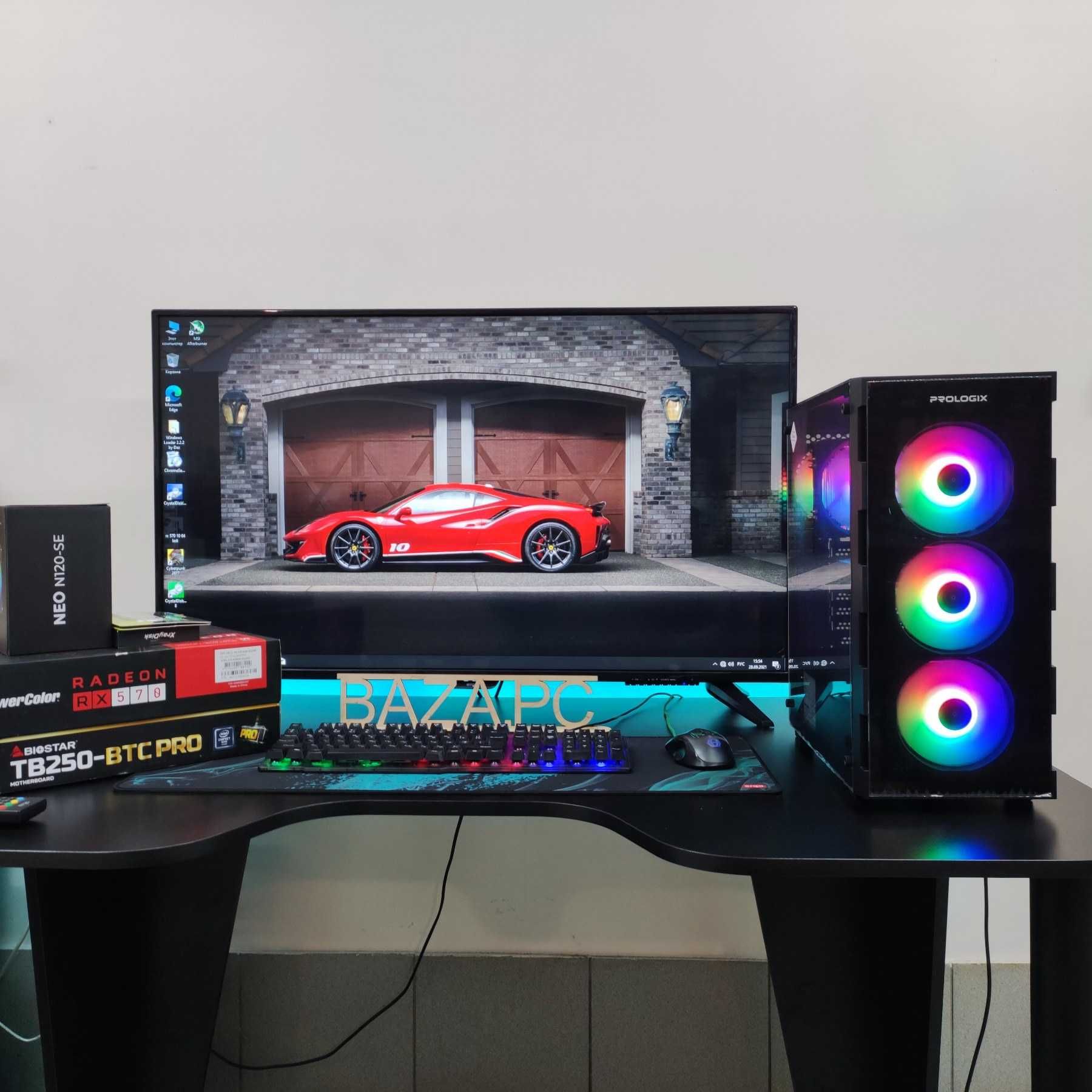 Игровой Компютер ПК Intel i5-6500, RX 570 4GB, 16GB DDR4, SSD 512GB m2