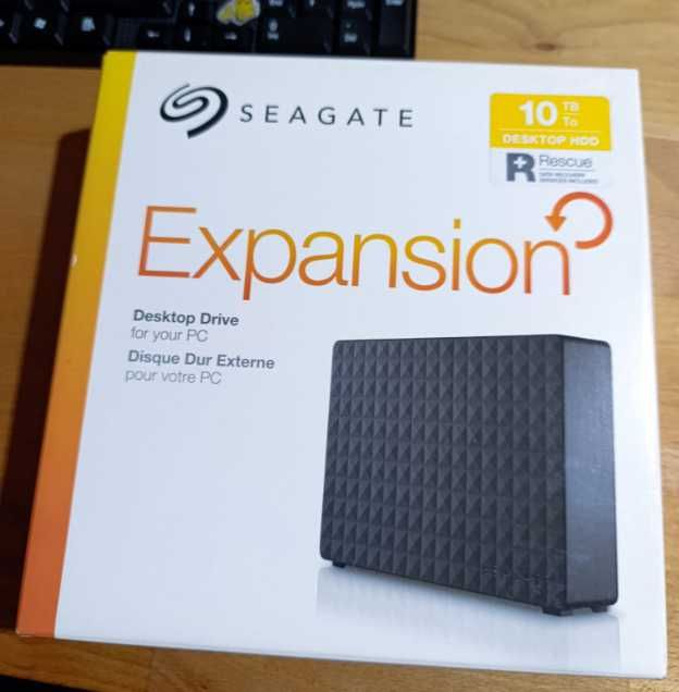 Disco Externo Seagate Expansion 10TB – Usado, em ótimo estado