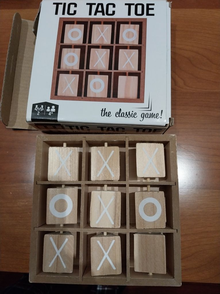 Jogo Clássico do Galo fabricado em Madeira (TIC TAC TOE)