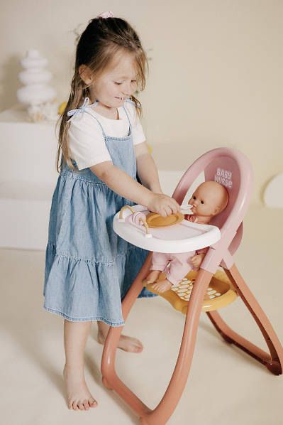 Стільчик для годування ляльки Smoby Baby Nurse Терракотова пудра