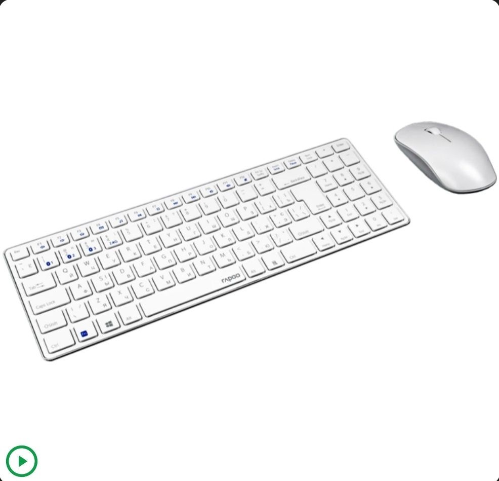 Комплект бездротовий Rapoo 9300M White Бездротова клавіатура