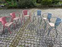 6 cadeiras de esplanada antigas