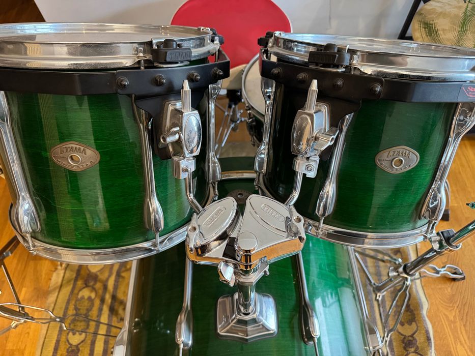 Tama Rockstar Emerald Green + talerze Istanbul Mehmet Radiant + HW