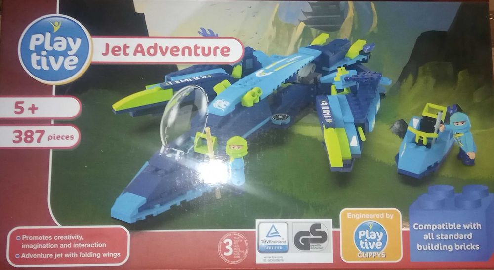 Playtive klocki kompatybilne z Lego "M"odrzutowiec przygodowy Nowy