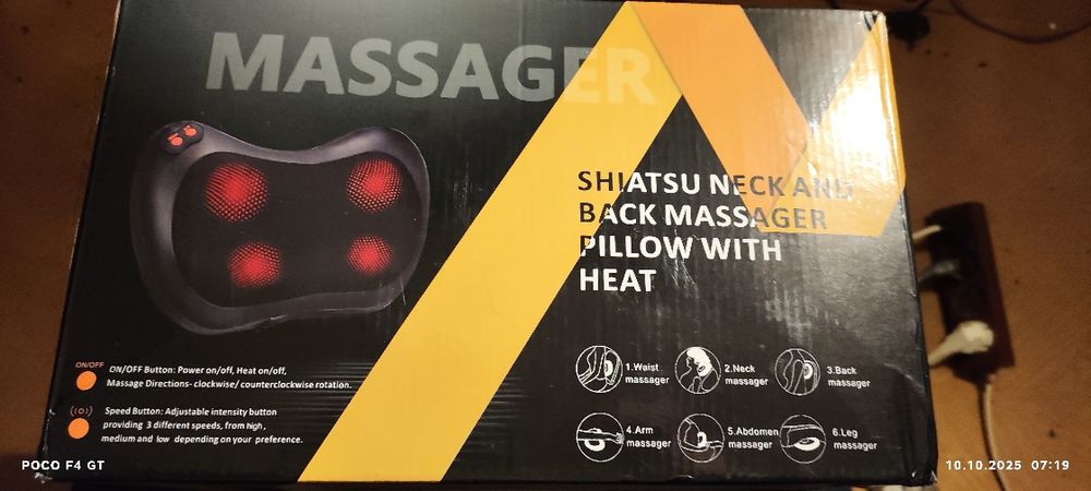 Masażer shiatsu do stóp karku ciała oraz plecow