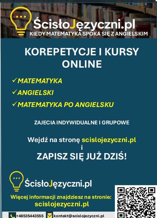 Korepetycje MATEMATYKA i ANGIELSKI. Matura | egzaminy klas ósmych