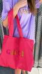Torba I feel Gucci plażowa shopper  na silownie duza malinow roz