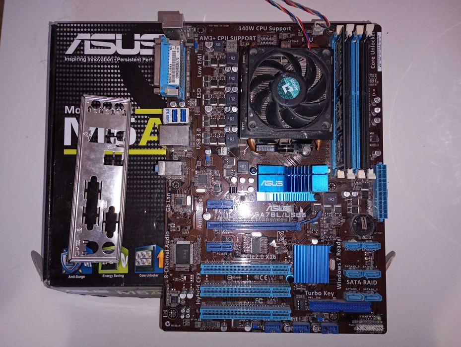 Плата Сокет am3+ M5A78L/USB3, + FX4100 + 2GB DDR3