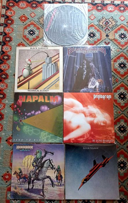Виниловые пластинки Black Sabbath, Budgie, Napalm, Pentagram. LP