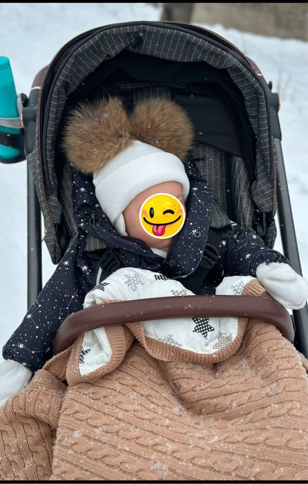 Зимовий дитячий набір (шапка, шарф, рукавиці) , розмір 46