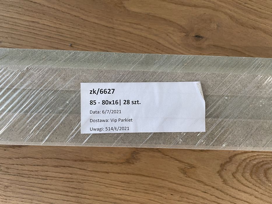 Listwy przypodłogowe białe MDF 2440x80x16 VIP Parkiet Profil 85 68m