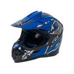 Kask Motocyklowy Enduro Niebieski L