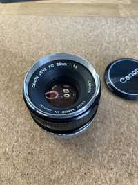 Objectiva Canon FD 50mm f1/8 chrome nose