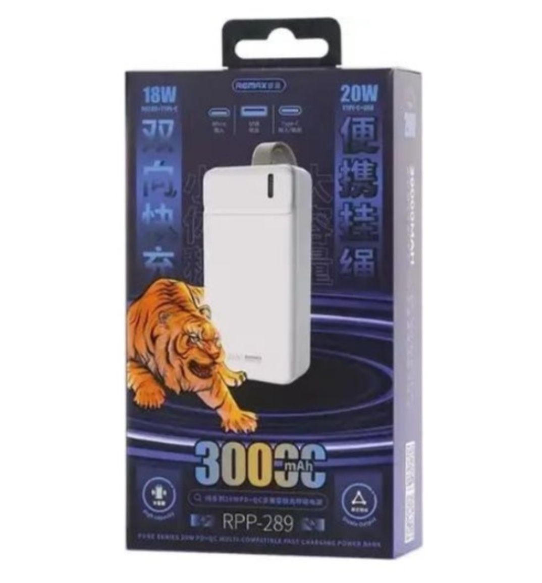 Powerbank 30000mAh 20W  Remax RPP-289  QC3.0 PD Швидка зарядка