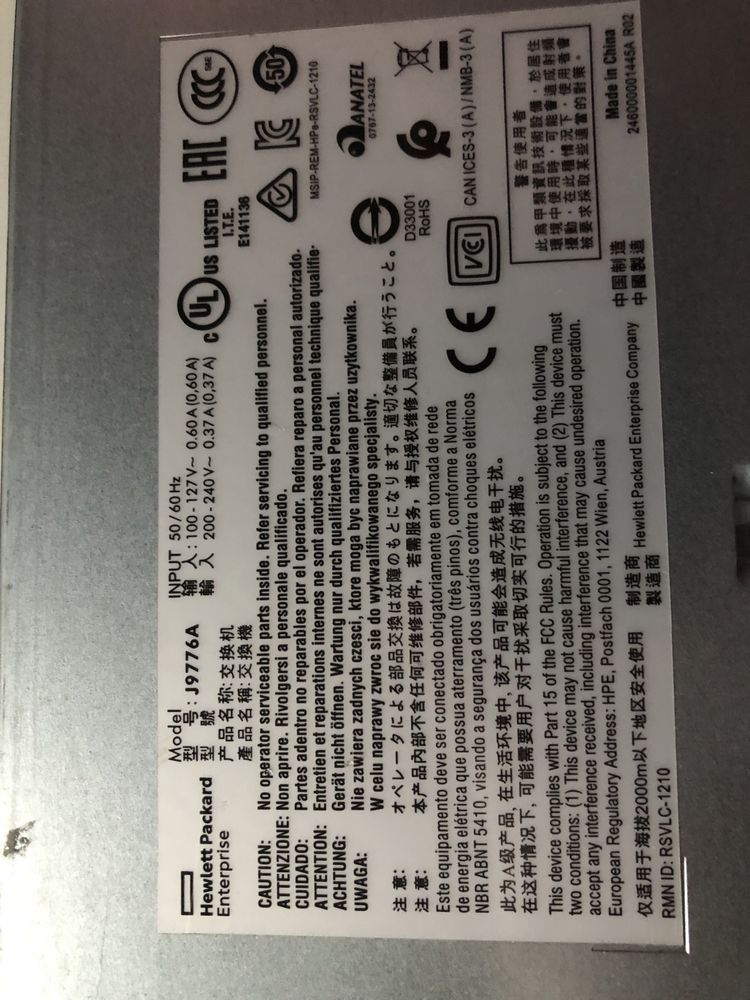 Switch aruba j9776a
