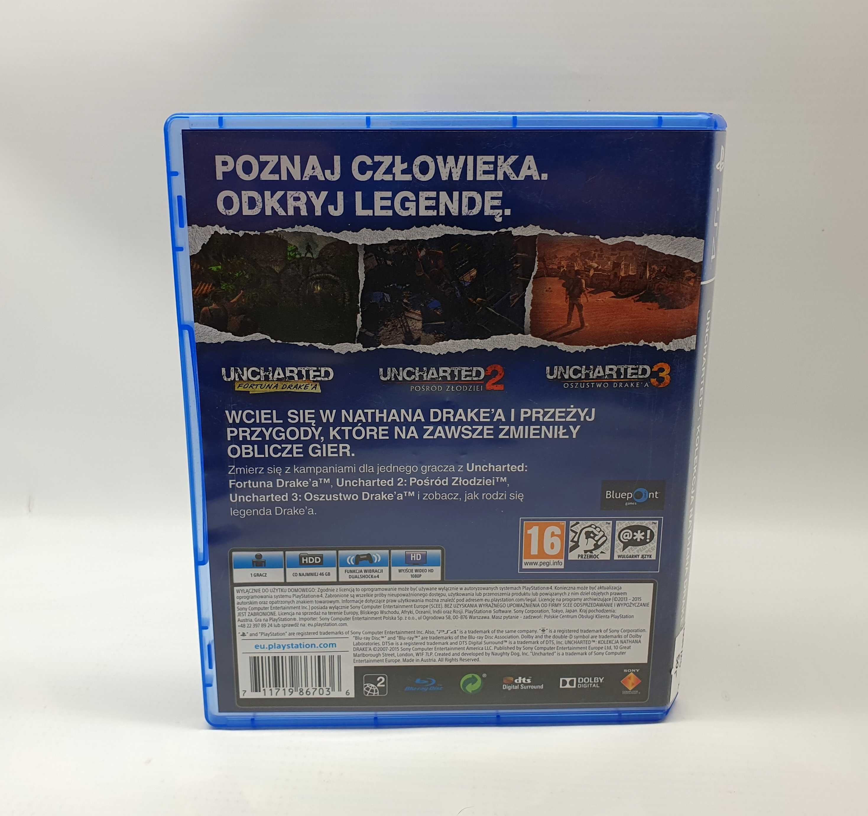 Gra UNCHARTED Kolekcja NATHANA DRAKE'A PS4, Komis Jasło Czackiego