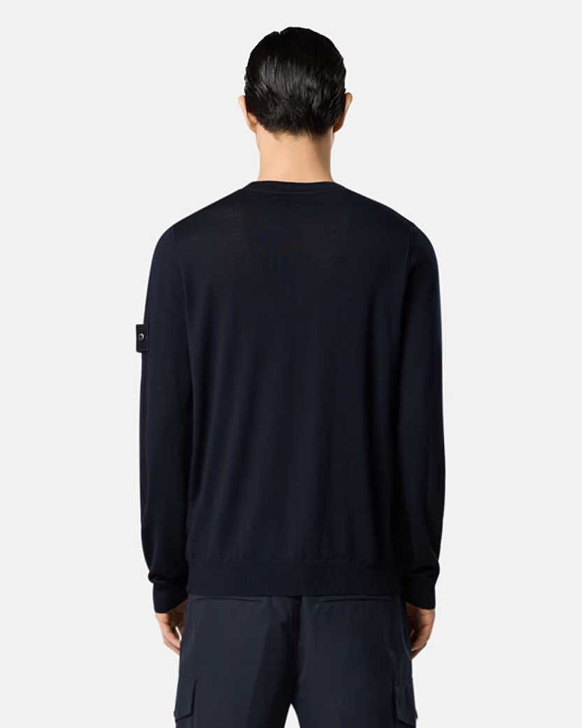 Светр Stone Island 5100066 Light RWS Wool Ghost Sweater Navy Blue